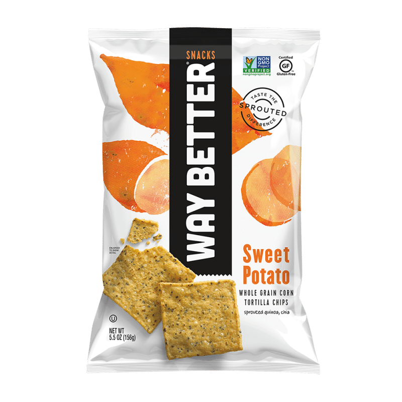 Way Better Snacks Sweet Potato Whole Grain Tortilla Chips - 156G