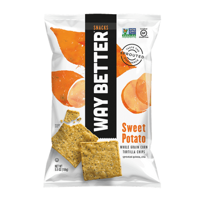 Way Better Snacks Sweet Potato Whole Grain Tortilla Chips - 156G