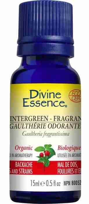 Divine Essence Organic Wintergreen Essential Oil, 15 mL