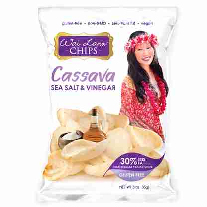 Wai Lana Cassava Chips: Sea Salt & Vinegar - 85G