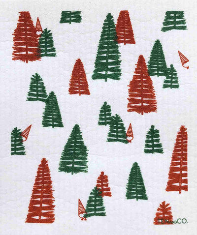 Ten And Co. Sponge Cloth X Woods Rust Red & Green