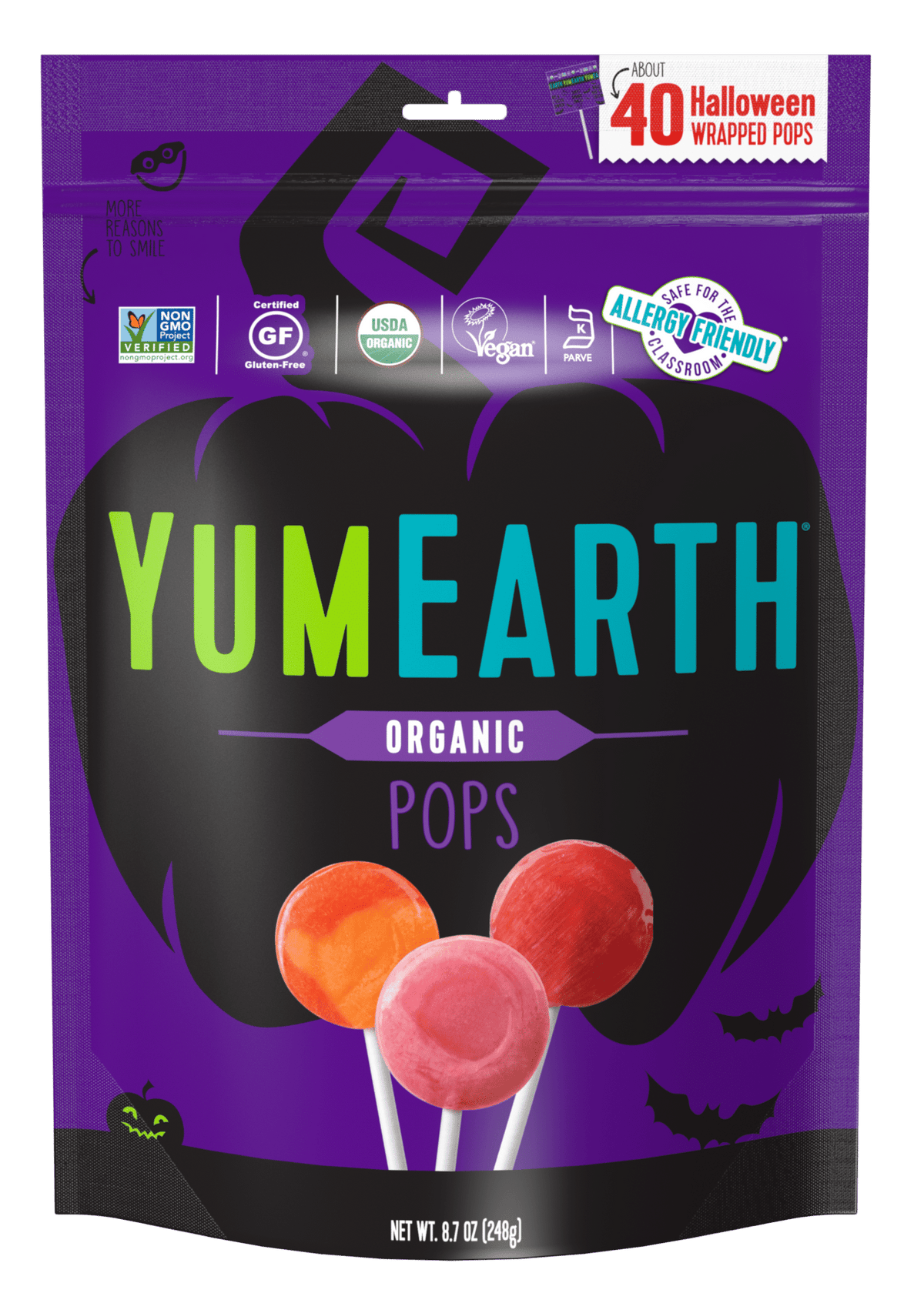 Yum Earth - Halloween Fruit Pops, 371G