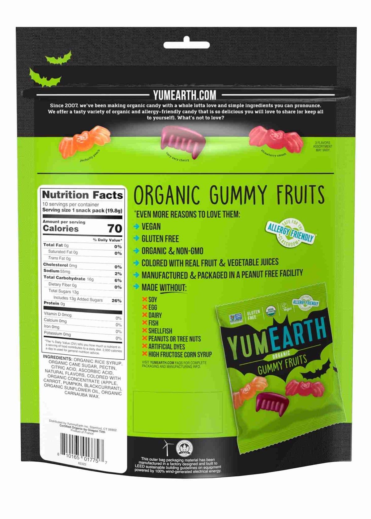 Yum Earth - Halloween Gummy Fruits, 213G