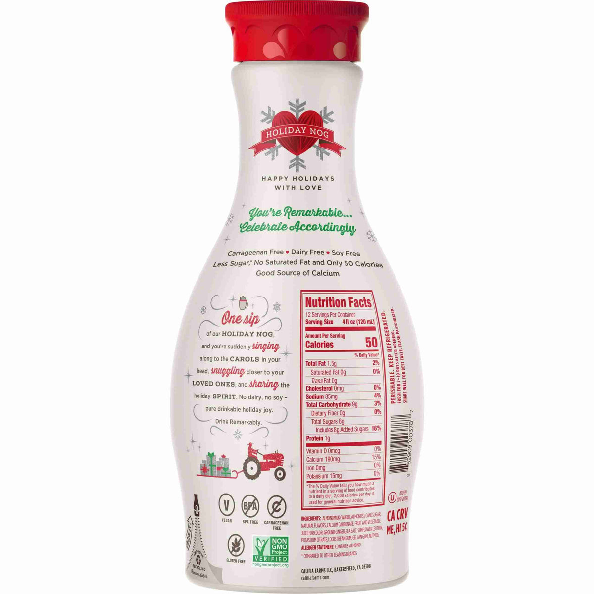 Califia Farms - Dairy Free Holiday Nog, 1.4L
